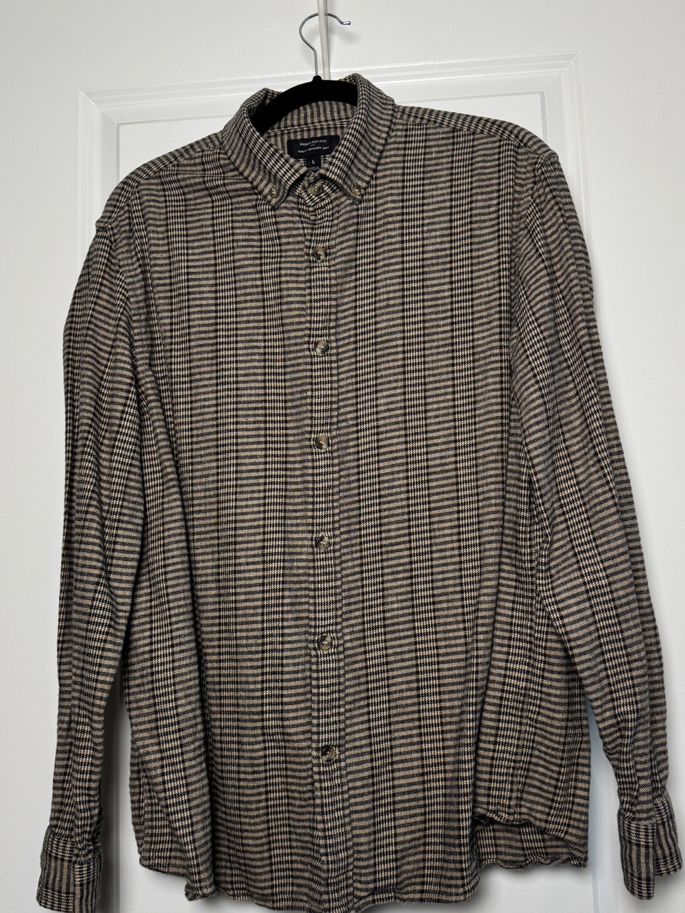 Banana Republic Slim Fit Button-Down Shirt in Brown and Navy